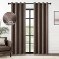 ChrisDowa Brown Blackout Curtains 96 Inches Long 2 Panels for Bedroom