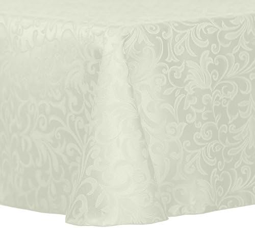 Ultimate Textile 60 x 102-Inch Oval Damask Tablecloth, Ivory, 10 Pack