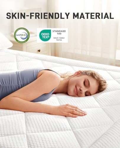 PERLECARE Queen Mattress Topper, 4 Inch Mattress Topper Queen for Back