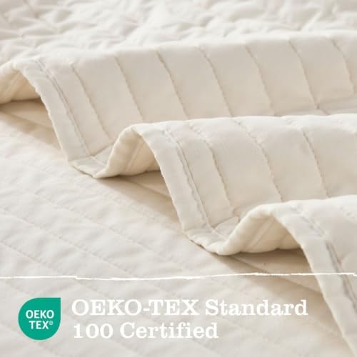 DOWN HOME King Quilt Bedding Set with Shams, Vintage Washed Soft