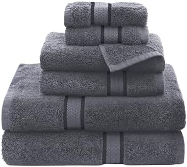 COTTON CRAFT Ultra Soft 6 Piece Towel Set - 100% Cotton Towels