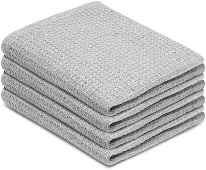 Blue Needles Cotton Kitchen Towels Waffle Weave Set of 4-15