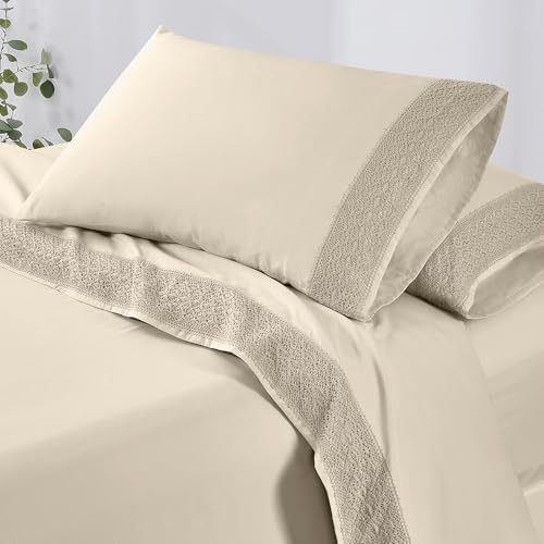Modern Threads 4 Piece Microfiber Sheet Set – Soft Cooling Bed Sheets