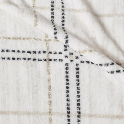 Soft Cozy 120x138 Inches Seamless Oversized King Fleece Blanket, Line
