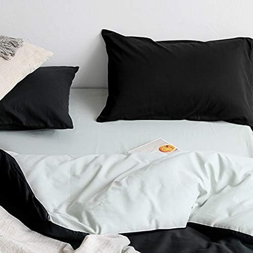 FLXXIE 6 Pack Microfiber Queen Pillowcases,Envelope Closure, Black