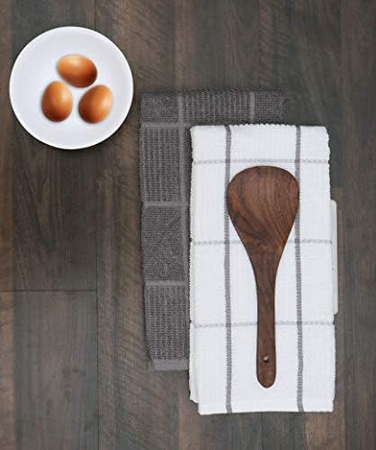 AMOUR INFINI Kitchen Towels Pack of 4, Terry Cotton Dish Towels, Ultra