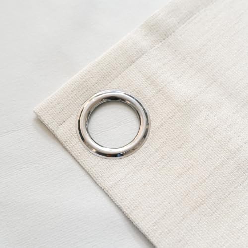 Chenille Blackout Curtains Cream White 84 Inch Grommet 2 Panels