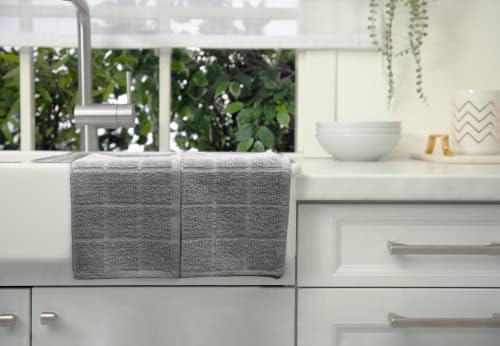 100% Cotton Terry Dish Cloth & Dish Towel, 6 Pack, Super Soft and