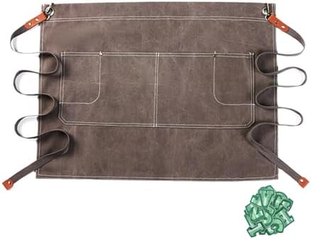 Canvas Work Waist Apron Tool Utility Gardening 1/2 Apron with 4