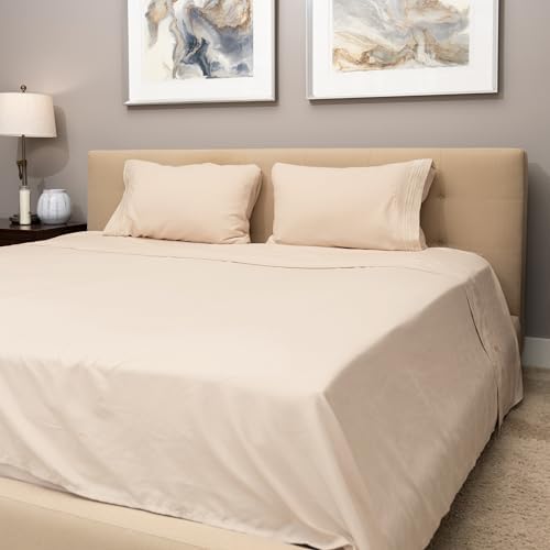 Full Size Bed Sheets, 4-Piece Soft Microfiber Sheets, Cream