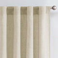 jinchan Lined Linen Curtains Light Filtering Back Tab 50x108 Inch 2