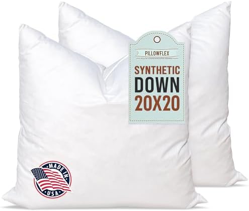 Pillowflex Synthetic Down Pillow Insert 20x20 in - Karate Chop Pillow
