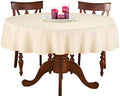 Collections Etc 70 Inch Round Solid Colored Tablecloth, 100% Durable