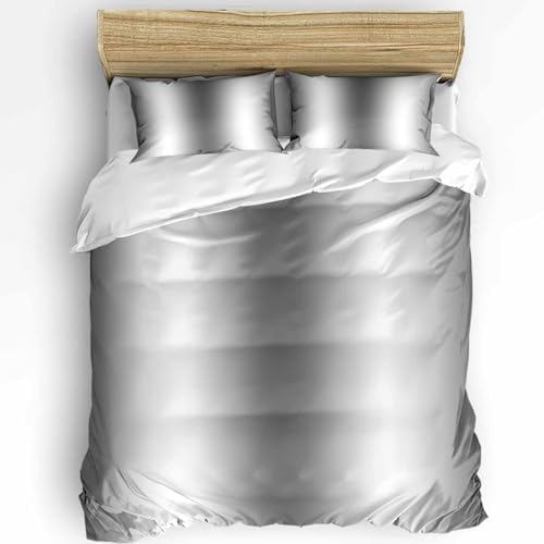 Duvet Cover Set Queen Dark Gray Gradient 3 Piece Bedding Set