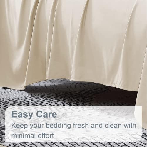 Swift Home Full 6 Piece Sheet Set, Ultra-Soft, Cream