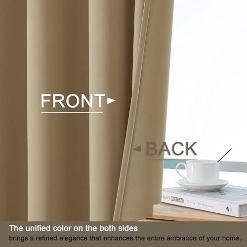 Blackout Curtains 84 Inches Long - Solid Thermal Insulated Thick