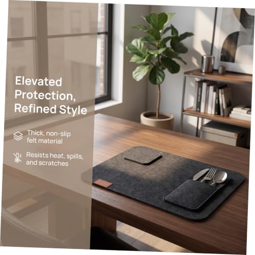 Felt Placemats 8 Set with Coasters and Cutlery Bags