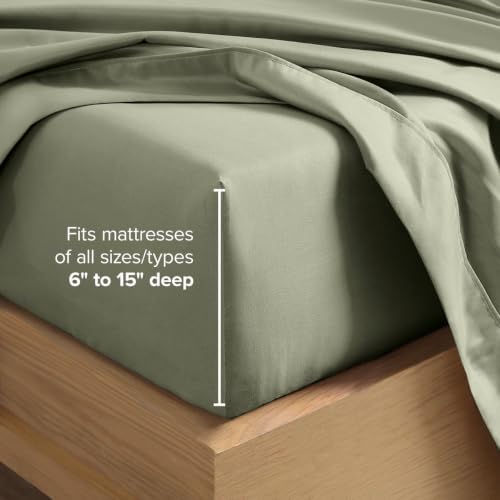 Bare Home Full Sheet Set - 1800 Ultra-Soft (Full, Sage)