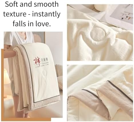 Cotton Summer Cooling Quilt Breathable Lightweight Machine Washable