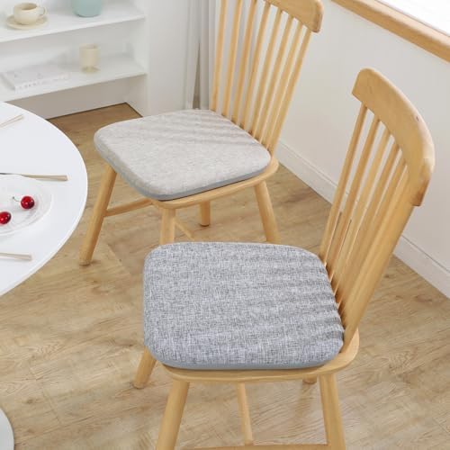 High Resilience Memory Foam Chair Cushion 17"x17"x2" Set of 2 Square