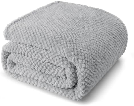 Whale Flotilla Soft Fleece King Size Bed Blanket, Light Grey