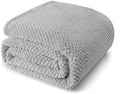 Whale Flotilla Soft Fleece King Size Bed Blanket, Light Grey