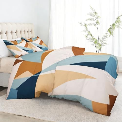 Soft Breathable Duvet Cover Minimalist Abstract Geometric Pattern
