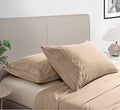 P Pothuiny 100% Microfiber Pillow Cases - Super Soft Beige Pillow