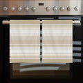 Beige Striped Kitchen Towels Set of 3, Ultra Absorbent Dish Towels