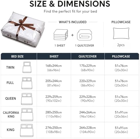 4 Pieces Duvet Cover Queen Bedding Sets Abstract Ombre White Grey