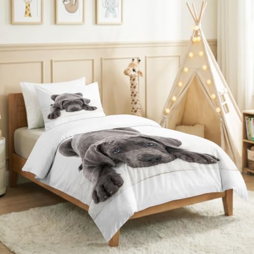 King Duvet Cover Set Soft Microfiber Animals Great Dane