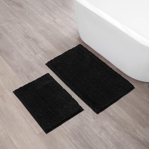 Creative Home Ideas Resort Collection Plush Chenille Bathroom Rugs