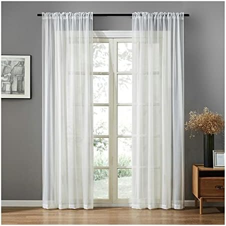 Sheer Voile Curtains 2 Panel 2 x 52W x 108H,Curtains for Living Room