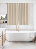 Tan Solid Color Window Curtains Panels with Silver Grommet, Modern
