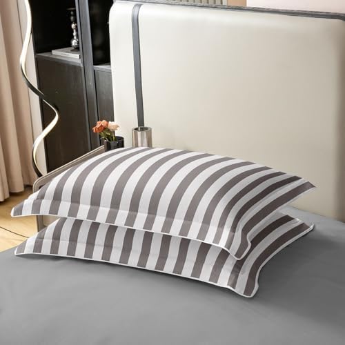 Feelyou Stripes Duvet Cover 100% Cotton King Size Geometric Bedding