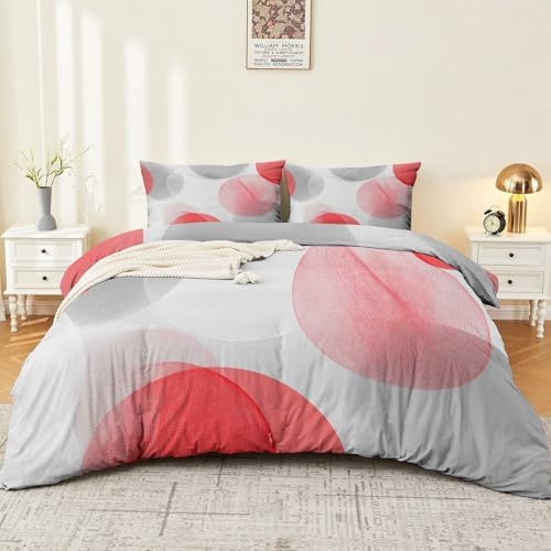 Duvet Cover Grey - Washed Ultra Soft Breathable Microfiber, Queen