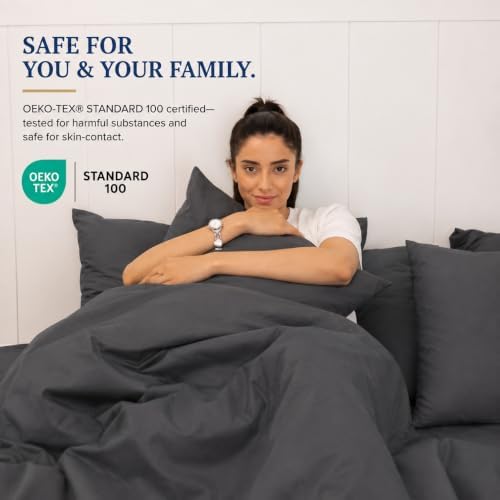 King Size Sheets Set, Luxury 100% Cotton Bed Sheets with 16" Deep