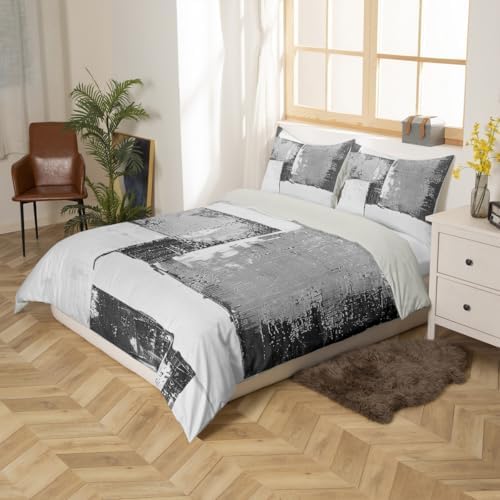 jejeloiu Abstract Duvet Cover Queen Size Modern Abstract Art Bedding