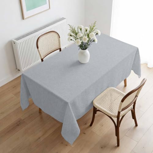 Gray Solid Color Table Cloth, Modern Minimalist Pure Color Waterproof