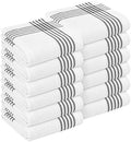Black and White Kitchen Towels 12 Pack, 16x26 Inch, 100% Cotton Waffle