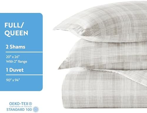 Linen Market Duvet Cover Queen (Gray) - Experience Hotel-Like Comfort