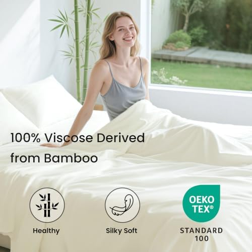 Love's cabin 4 Piece Full Size Sheet Set, 100% Rayon Derived from