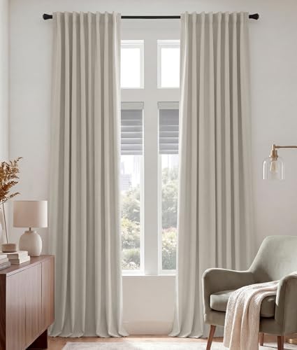PONY DANCE Extra Long Blackout Curtains 108 inches Long for Bedroom