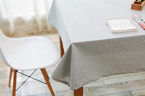 AMSS Square Solid Color Tablecloth Cotton Linen Waterproof Wrinkle
