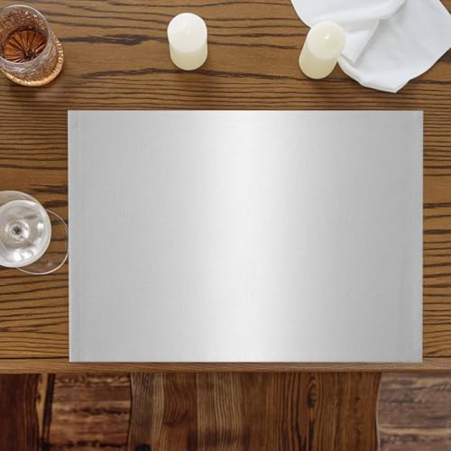 Placemats Set of 8, Abstract Gray Gradient Style Table Mats Washable