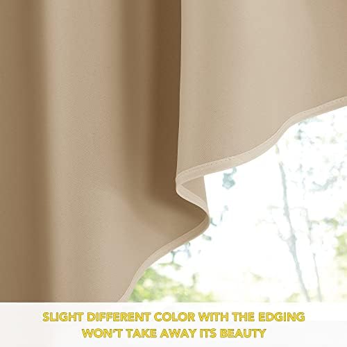 NICETOWN Room Darkening Rod Pocket Kitchen Tier Curtains - Tailored