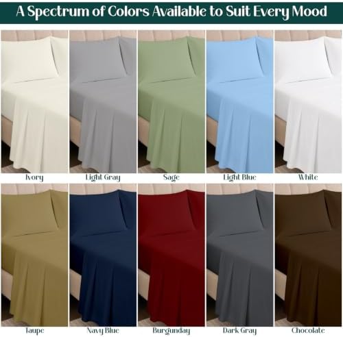 NON Sticky cotton 4 Piece Twin XL Extra Deep Pocket Sheet Set, 100%