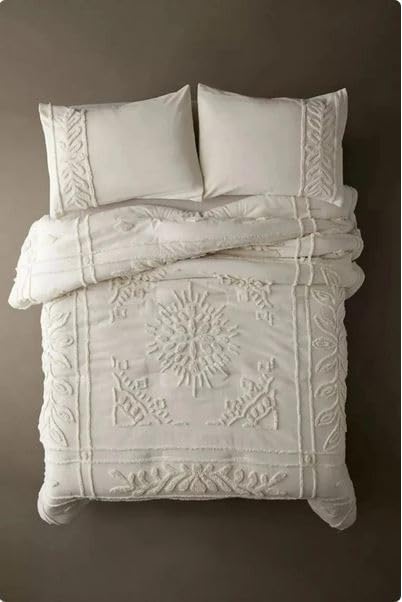 100% Cotton Hand Tufted Textured Duvet Cover Boho Bedding Comforter