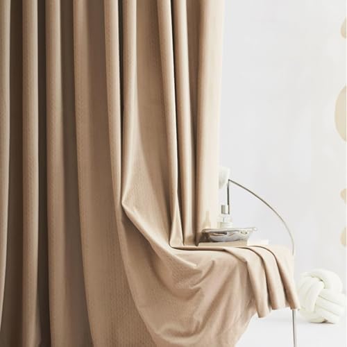 Blackout Curtains 72 Inches Long 2 Panel Set, Darkening Bedroom