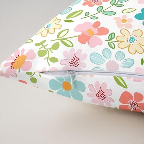Feelyou Botanical Floral Printed Throw Pillow Covers Set of 2 Blossom